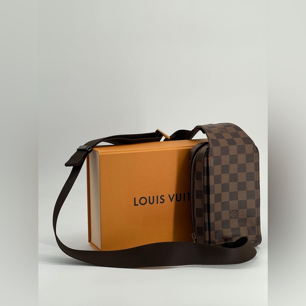 Louis Vuitton Damier Ebene Geronimos Shoulder Belt Canvas Bag